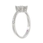 14K WHITE GOLD 1/2CT ROUND DIAMOND LADIES RING(CENTER STONE ROUND DIAMOND 1/4CT) - Image 2
