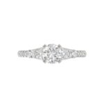 14K WHITE GOLD 1/2CT ROUND DIAMOND LADIES SEMI MOUNT RING (CENTER STONE ROUND DIAMOND 1CT) - Image 4