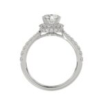 14K WHITE GOLD 1/2CT ROUND DIAMOND LADIES SEMI MOUNT RING(CENTER STONE MOUNT ROUND DIAMOND 1CT) - Image 5