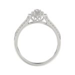 14K WHITE GOLD 1/2CT ROUND/BAGUETTE DIAMOND LADIES FASHION RING - Image 4