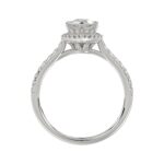 14K WHITE GOLD 1/2CT ROUND/PEAR DIAMOND LADIES BRIDAL SET(CENTER STONE MOUNT PEAR DIAMOND 1CT) - Image 4