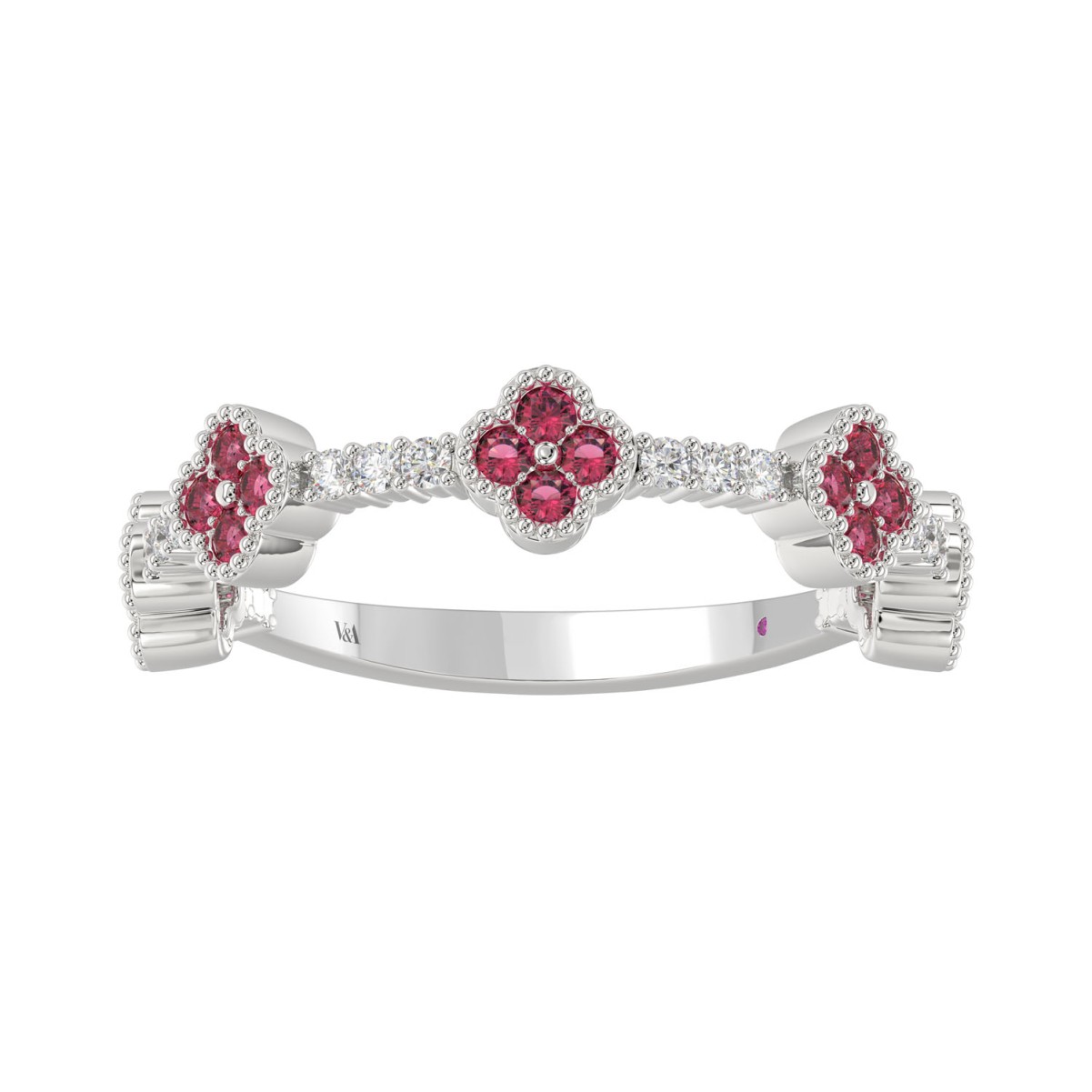 19175824_VA29819W-14K-1201x1201.jpg 14K WHITE GOLD 1/2CT ROUND/PINK SAPPHIRE DIAMOND LADIES RING (ROUND RUBY DIAMOND 1/3CT) - Image 1