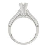 14K WHITE GOLD 1/2CT ROUND/PRINCESS DIAMOND LADIES SEMI MOUNT RING(CENTER STONE MOUNT PRINCESS DIAMOND 1CT) - Image 2