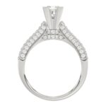 14K WHITE GOLD 1/2CT ROUND/PRINCESS DIAMOND LADIES SEMI MOUNT RING(CENTER STONE MOUNT PRINCESS DIAMOND 1CT) - Image 4