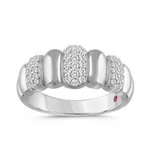 14K WHITE GOLD 1/3CT ROUND DIAMOND LADIES BAND