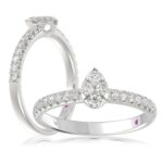 14K WHITE GOLD 1/3CT ROUND DIAMOND LADIES RING