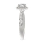 14K WHITE GOLD 1/3CT ROUND DIAMOND LADIES SEMI MOUNT RING(CENTER STONE MOUNT ROUND DIAMOND 1CT) - Image 5