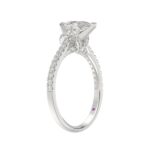 14K WHITE GOLD 1/3CT ROUND/PEAR DIAMOND LADIES SEMI MOUNT RING(CENTER STONE MOUNT PEAR DIAMOND 1CT) - Image 2
