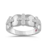 14K WHITE GOLD 1/4CT ROUND DIAMOND LADIES BAND