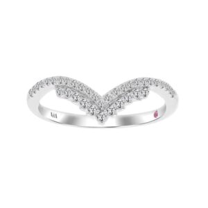 14K WHITE GOLD 1/4CT ROUND DIAMOND LADIES RING