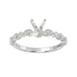 14K WHITE GOLD 1/4CT ROUND DIAMOND LADIES SEMI MOUNT RING (CENTER STONE ROUND DIAMOND 1CT) - Image 2