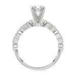 14K WHITE GOLD 1/4CT ROUND DIAMOND LADIES SEMI MOUNT RING (CENTER STONE ROUND DIAMOND 1CT) - Image 5