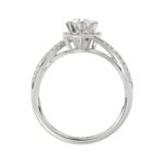 14K WHITE GOLD 1/4CT ROUND DIAMOND LADIES SEMI MOUNT RING(CENTER STONE MOUNT PEAR DIAMOND 1CT) - Image 5