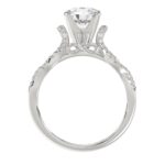14K WHITE GOLD 1/4CT ROUND DIAMOND LADIES SEMI MOUNT RING(CENTER STONE MOUNT ROUND DIAMOND 1CT) - Image 4