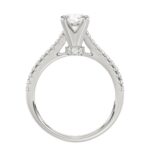 14K WHITE GOLD 1/4CT ROUND DIAMOND LADIES SEMI MOUNT RING(CENTER STONE MOUNT ROUND DIAMOND 1CT) - Image 5