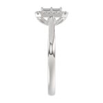 14K WHITE GOLD 1/5CT ROUND/BAGUETTE DIAMOND LADIES FASHION RING - Image 5