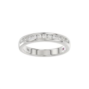 14K WHITE GOLD 1/6CT ROUND DIAMOND LADIES BAND