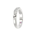 14K WHITE GOLD 1/6CT ROUND DIAMOND LADIES BAND - Image 3