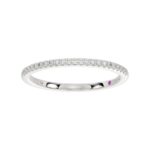 14K WHITE GOLD 1/6CT ROUND DIAMOND LADIES BAND ONLY