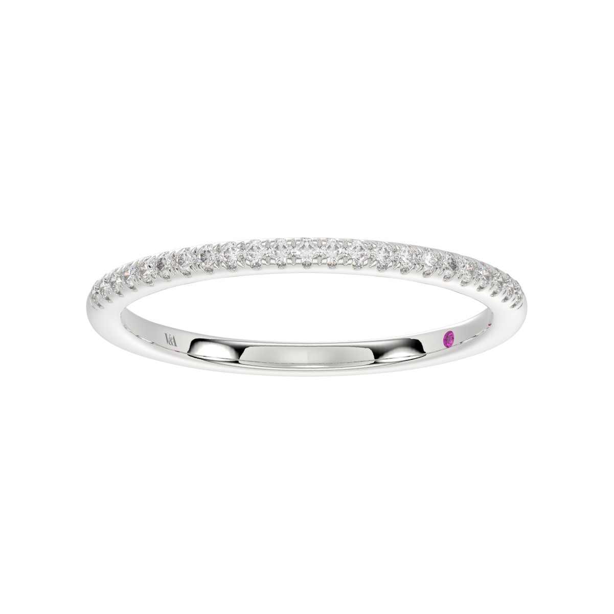 19175909_VA10310W-BN-1201x1201.jpg 14K WHITE GOLD 1/6CT ROUND DIAMOND LADIES BAND ONLY - Image 1