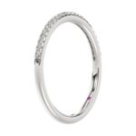 14K WHITE GOLD 1/6CT ROUND DIAMOND LADIES BAND ONLY - Image 2