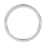 14K WHITE GOLD 1/6CT ROUND DIAMOND LADIES BAND ONLY - Image 4