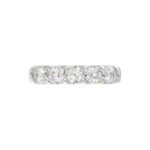 14K WHITE GOLD 1CT ROUND DIAMOND LADIES BAND - Image 5