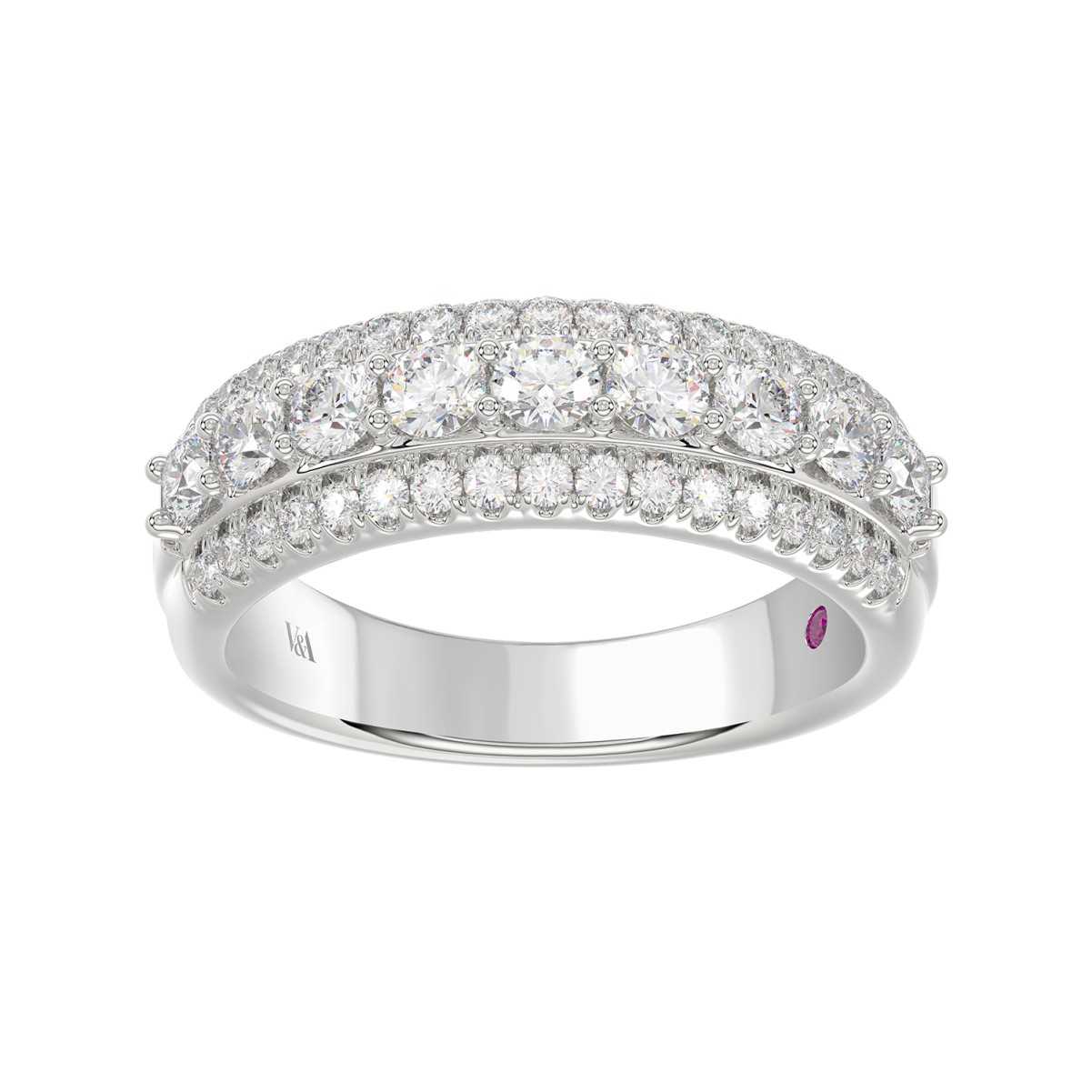 19175920_VA18181W-14K-1201x1201.jpg 14K WHITE GOLD 1CT ROUND DIAMOND LADIES BAND - Image 1