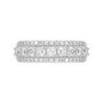 14K WHITE GOLD 1CT ROUND DIAMOND LADIES BAND - Image 4