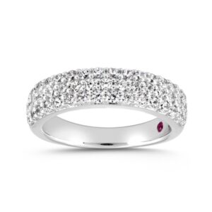 14K WHITE GOLD 1CT ROUND DIAMOND LADIES BAND