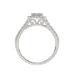 14K WHITE GOLD 1CT ROUND DIAMOND LADIES BRIDAL SET - Image 2