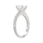 14K WHITE GOLD 1CT ROUND DIAMOND LADIES BRIDAL SET(CENTER STONE MOUNT PRINCESS DIAMOND 1CT) - Image 2