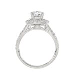 14K WHITE GOLD 1CT ROUND DIAMOND LADIES BRIDAL SET(CENTER STONE MOUNT ROUND DIAMOND 1CT) - Image 4
