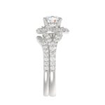 14K WHITE GOLD 1CT ROUND DIAMOND LADIES BRIDAL SET(CENTER STONE MOUNT ROUND DIAMOND 1CT) - Image 5