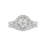 14K WHITE GOLD 1CT ROUND DIAMOND LADIES BRIDAL SET(CENTER STONE MOUNT ROUND DIAMOND 1CT) - Image 6