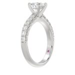 14K WHITE GOLD 1CT ROUND DIAMOND LADIES BRIDAL SET(CENTER STONE MOUNT ROUND DIAMOND 1CT) - Image 2
