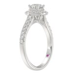 14K WHITE GOLD 1CT ROUND DIAMOND LADIES RING( CENTER STONE ROUND DIAMOND 1/2CT) - Image 2