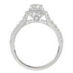 14K WHITE GOLD 1CT ROUND DIAMOND LADIES RING( CENTER STONE ROUND DIAMOND 1/2CT) - Image 4
