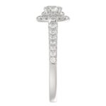 14K WHITE GOLD 1CT ROUND DIAMOND LADIES RING( CENTER STONE ROUND DIAMOND 1/2CT) - Image 5