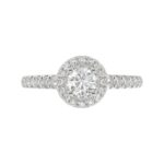 14K WHITE GOLD 1CT ROUND DIAMOND LADIES RING( CENTER STONE ROUND DIAMOND 1/2CT) - Image 6