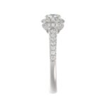 14K WHITE GOLD 1CT ROUND DIAMOND LADIES RING( CENTER STONE ROUND DIAMOND 1/2CT) - Image 5