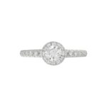 14K WHITE GOLD 1CT ROUND DIAMOND LADIES RING( CENTER STONE ROUND DIAMOND 1/2CT) - Image 6