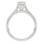 14K WHITE GOLD 1CT ROUND DIAMOND LADIES RING( CENTER STONE ROUND DIAMOND 3/4CT) - Image 4
