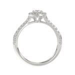 14K WHITE GOLD 1CT ROUND DIAMOND LADIES RING( CENTER STONE ROUND DIAMOND 5/8CT) - Image 4