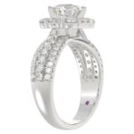 14K WHITE GOLD 1CT ROUND DIAMOND LADIES RING(CENTER STONE MOUNT ROUND DIAMOND 1CT) - Image 2