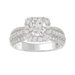 14K WHITE GOLD 1CT ROUND DIAMOND LADIES RING(CENTER STONE MOUNT ROUND DIAMOND 1CT) - Image 3