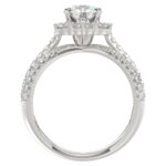 14K WHITE GOLD 1CT ROUND DIAMOND LADIES RING(CENTER STONE MOUNT ROUND DIAMOND 1CT) - Image 4