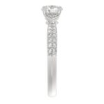 14K WHITE GOLD 1CT ROUND DIAMOND LADIES RING(CENTER STONE ROUND DIAMOND 3/4CT) - Image 5