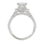14K WHITE GOLD 1CT ROUND DIAMOND LADIES SEMI MOUNT BRIDAL SET(CENTER STONE MOUNT PRINCESS DIAMOND 1CT) - Image 4