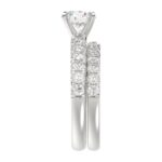 14K WHITE GOLD 1CT ROUND DIAMOND LADIES SEMI MOUNT BRIDAL SET(CENTER STONE MOUNT ROUND DIAMOND 1CT) - Image 5